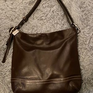 Vintage Coach Slim Leather Crossbody Shoulder Bag